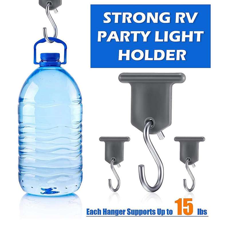20pcs Camping Awning Hooks, Rv Awning Hangers Hooks Rv Party Light Hangers for Christmas Party, Mot