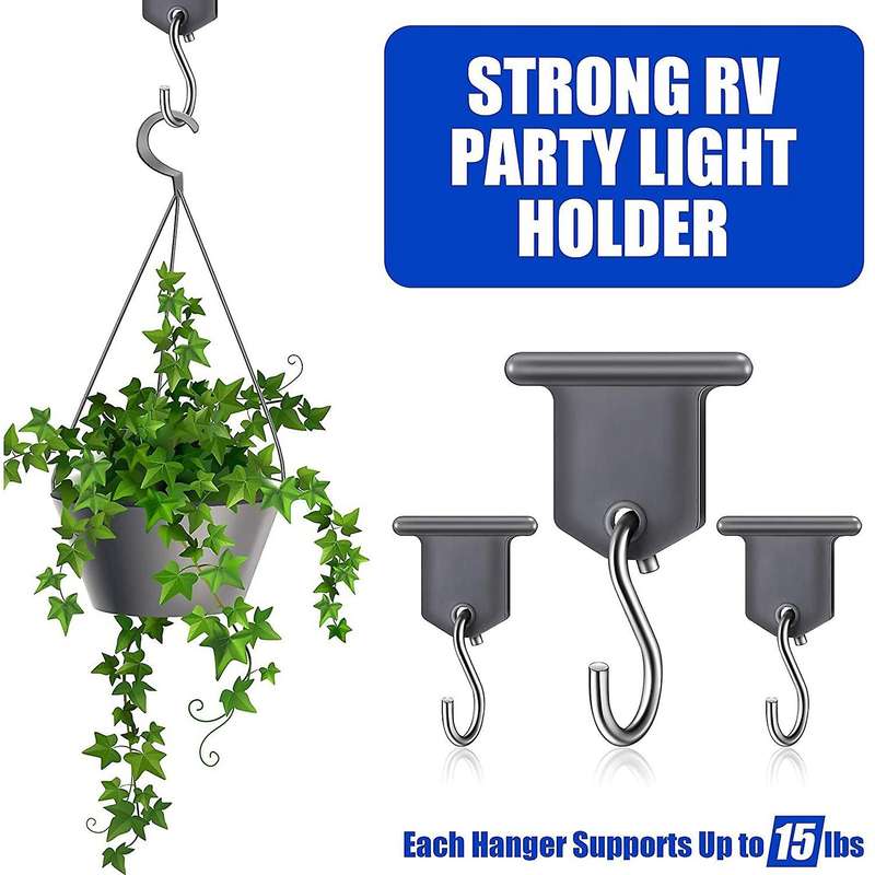20pcs Camping Awning Hooks, Rv Awning Hangers Hooks Rv Party Light Hangers for Christmas Party, Mot