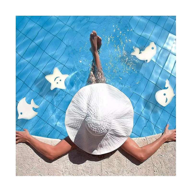 20pcs Flower Shape Accessory Oil Absorb Sponge Cartoon Scum Floating Hot Tub Home Spa Swimming Pool