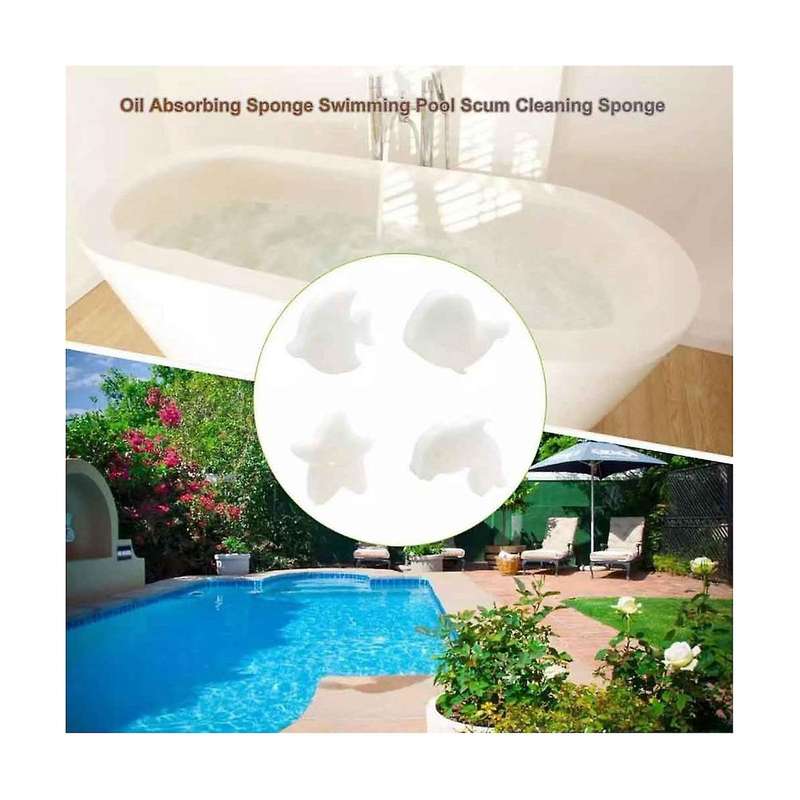 20pcs Flower Shape Accessory Oil Absorb Sponge Cartoon Scum Floating Hot Tub Home Spa Swimming Pool