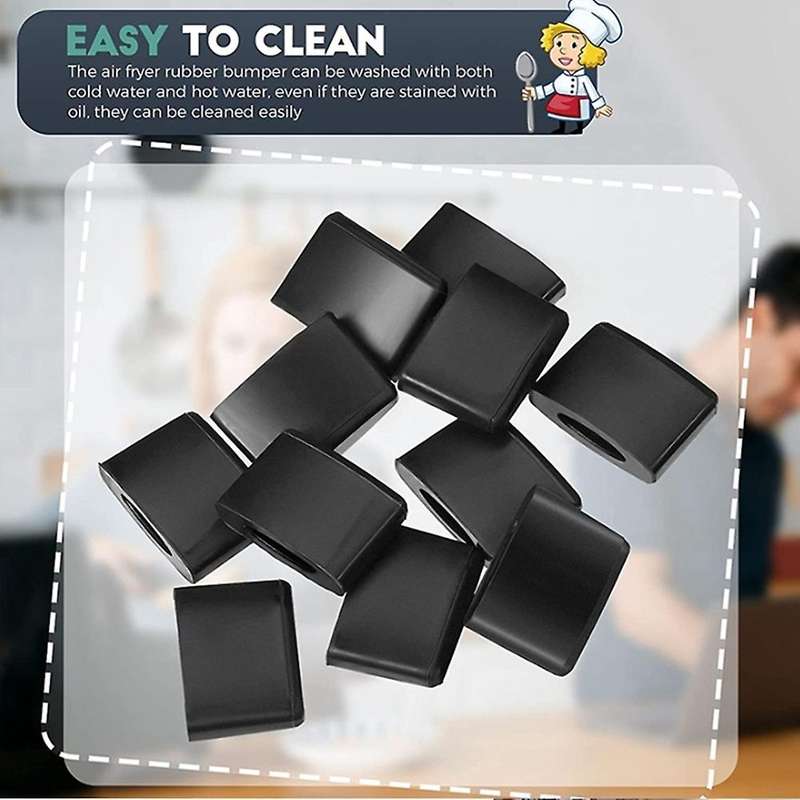 20PCS Fryer Rubber Bumpers Fryer Pieces Non-Scratch Protective Covers for AirFryer Grill Pan Kitche