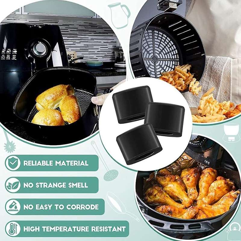 20PCS Fryer Rubber Bumpers Fryer Pieces Non-Scratch Protective Covers for AirFryer Grill Pan Kitche