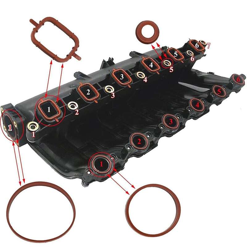 20Pcs Intake Manifold Seal Gasket Kit 11612246945 for 3 5 6 7 Series E61 E63 E70 E83 E90 E92 X3 X5