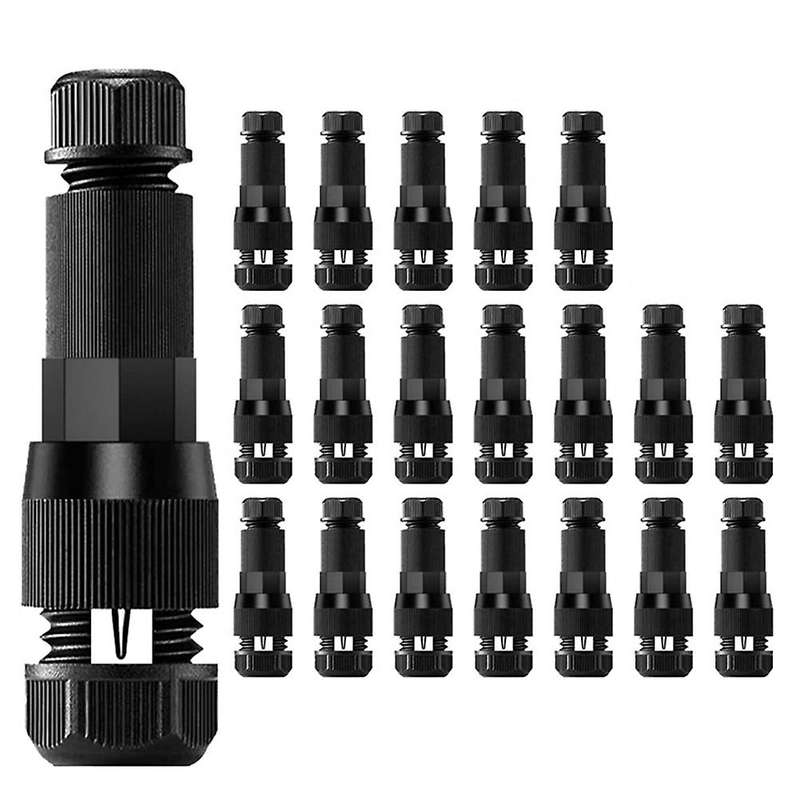 20pcs Low Voltage Wire Connector Non Stripping Wire for Outdoor Lawn Lamp Spotlight Landscape Garden