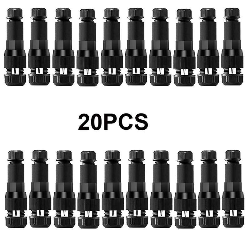 20pcs Low Voltage Wire Connector Non Stripping Wire for Outdoor Lawn Lamp Spotlight Landscape Garden