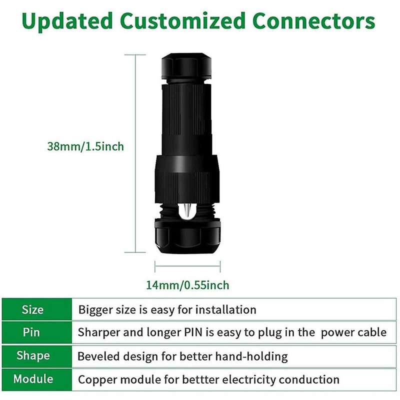 20pcs Low Voltage Wire Connector Non Stripping Wire for Outdoor Lawn Lamp Spotlight Landscape Garden