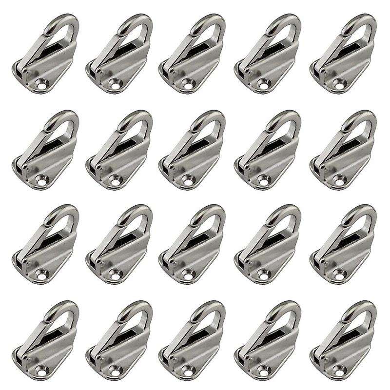 20PCS Marine Boat Hook Marine Fending Hook with Closed Spring Clip Stainless Steel 316 Marine Boat H