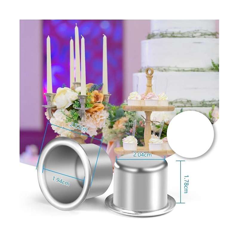 20pcs Metal Small Candle Holders, Tea Lights, Silver Candle Insert Table Candles, Candle Holder For