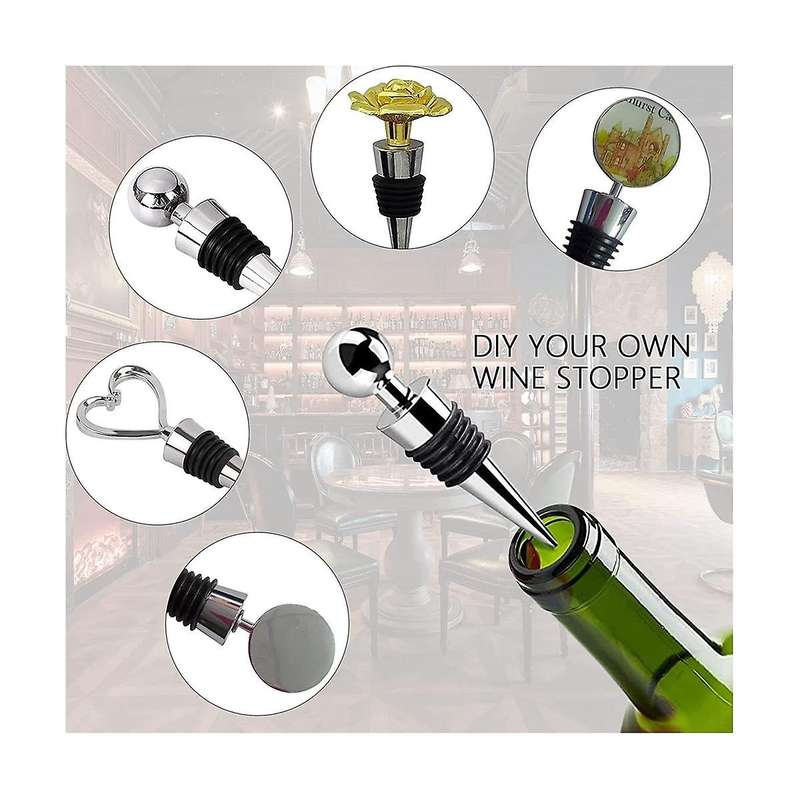 20pcs Metal Wine and Beverage Bottles Stoppers Wine Bottles Corks Tapered Storage Crafts Art Diy
