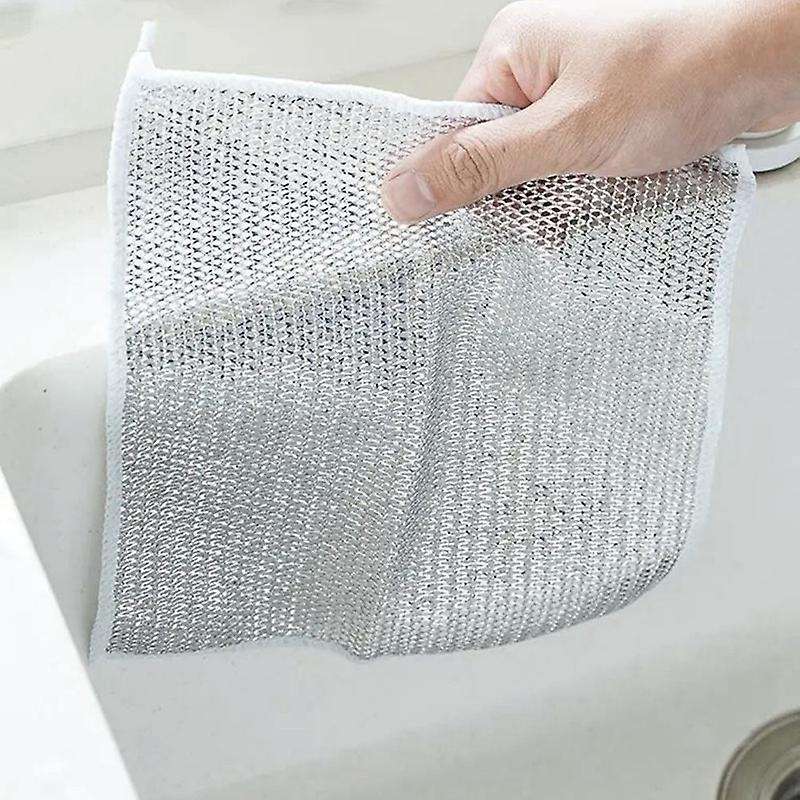 20PCS Multipurpose Wire Dishwashing Rags for Wet and Dry, Non-Scratch Wire Dishcloth, Steel Wire Dis