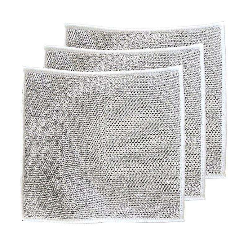 20PCS Multipurpose Wire Dishwashing Rags for Wet and Dry, Non-Scratch Wire Dishcloth, Steel Wire Dis