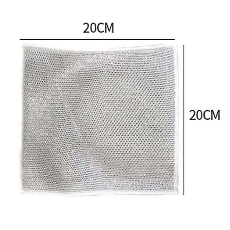 20PCS Multipurpose Wire Dishwashing Rags for Wet and Dry, Non-Scratch Wire Dishcloth, Steel Wire Dis