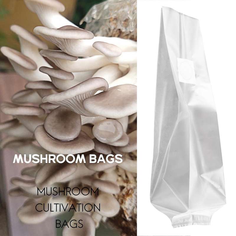 20pcs Mushroom Growing Bag Mushroom Bags Thick 6 Bags 10inch X 20inch 0.2 Micrometre Filter Breatha