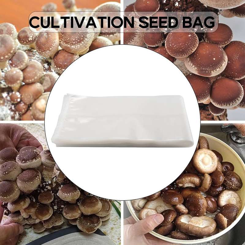 20pcs Mushroom Growing Bag Mushroom Bags Thick 6 Bags 10inch X 20inch 0.2 Micrometre Filter Breatha
