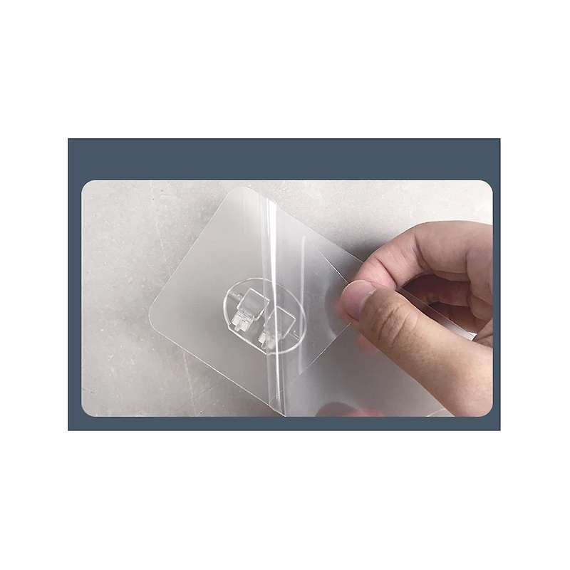 20pcs Shower Adhesive Replacement, No Drilling Strong Stick Transparent Rectangle Shower Shelf Adhes