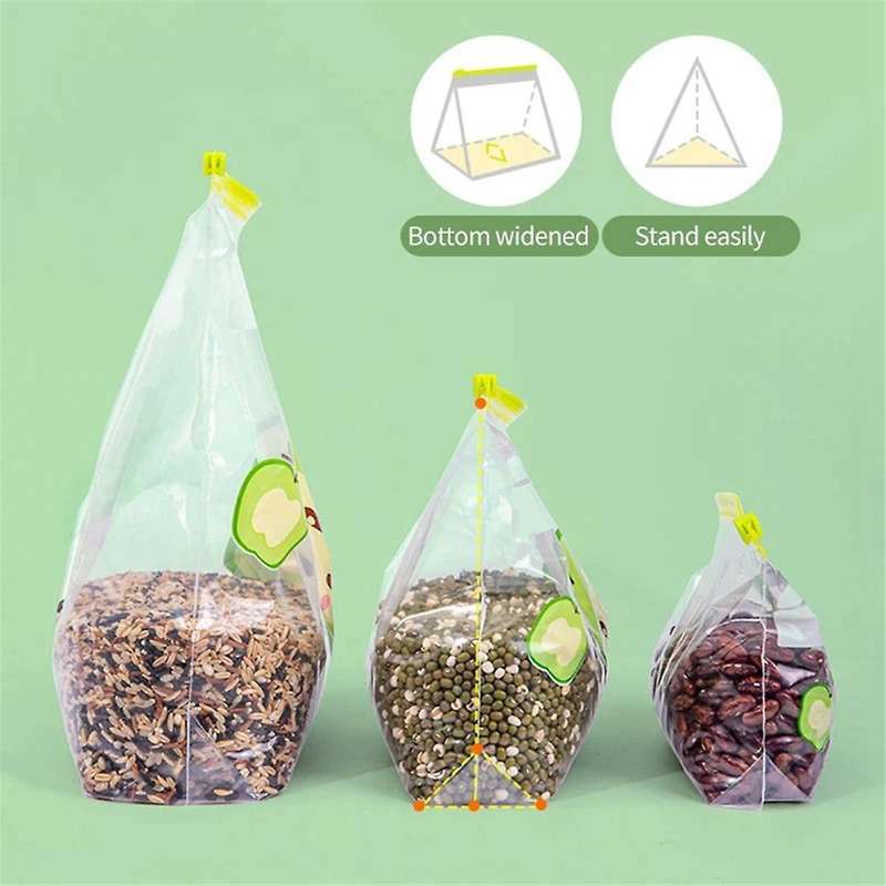 20pcs Reusable Transparent Storage Bag -keeping Bags Zip Lock Bag Food Grade Kitchen Organizer Freez