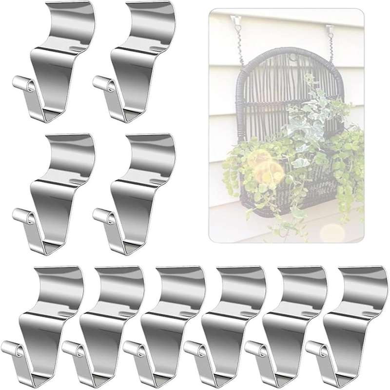 20PCS Sainless Steel Hooks for Heavy Duty Hooks for Vinyl Siding to Hang Things No Hole Vinyl Hook H