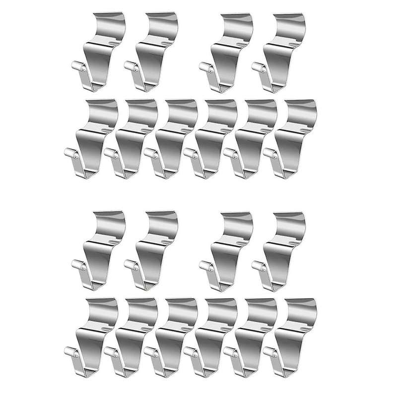 20PCS Sainless Steel Hooks for Heavy Duty Hooks for Vinyl Siding to Hang Things No Hole Vinyl Hook H