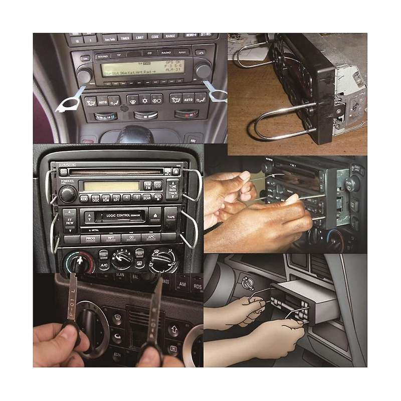 20Pcs Stereo Dash CD Player Removal Tool Set Automobile Accessories Car Radio Audio Removal Install