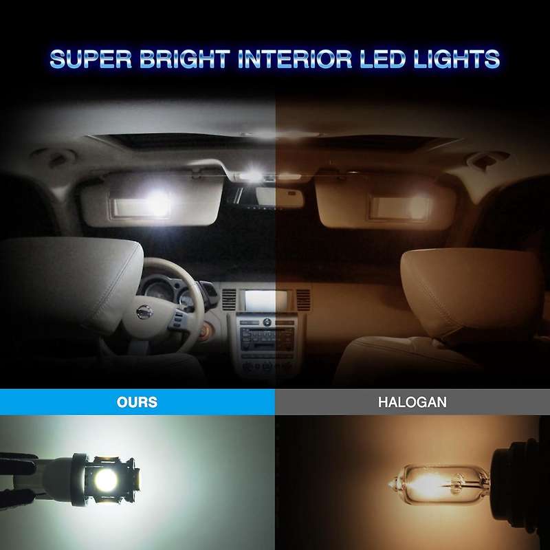 20Pcs Super White T10 Wedge 5-SMD 5050 LED Light Bulbs W5W 2825 158 192 168 194