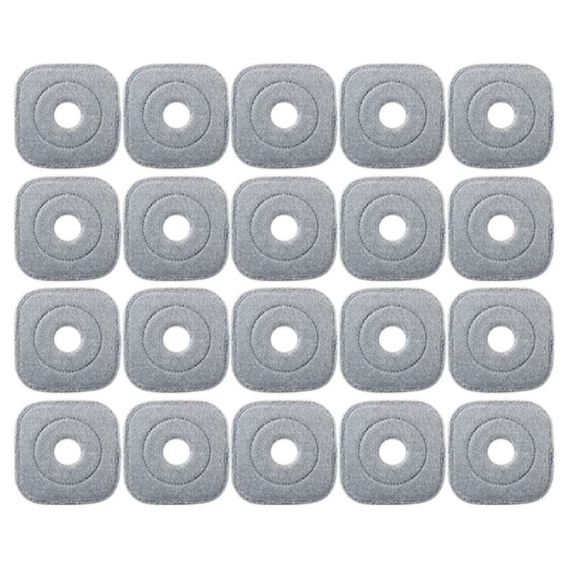 20Pcs Washable Mop Cloth for Mop Squeeze Mop Automatic Separation Rotating Cleaning Floors Mop Pads