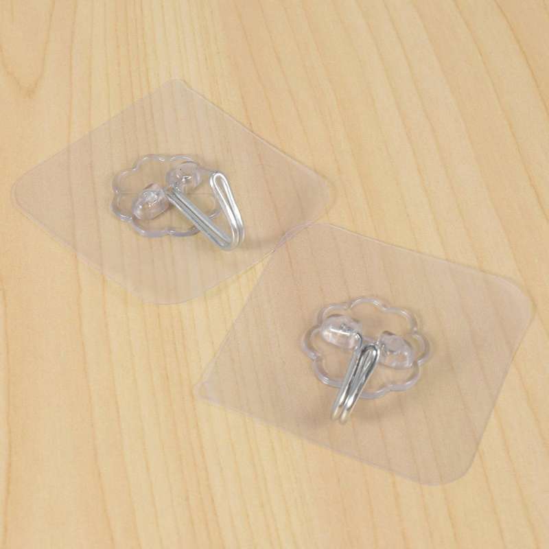 20pcs Waterproof Self-adhesive Hook Heavy-duty Wall Hook Suitable for Home Kitchen Bathroom Punch-f