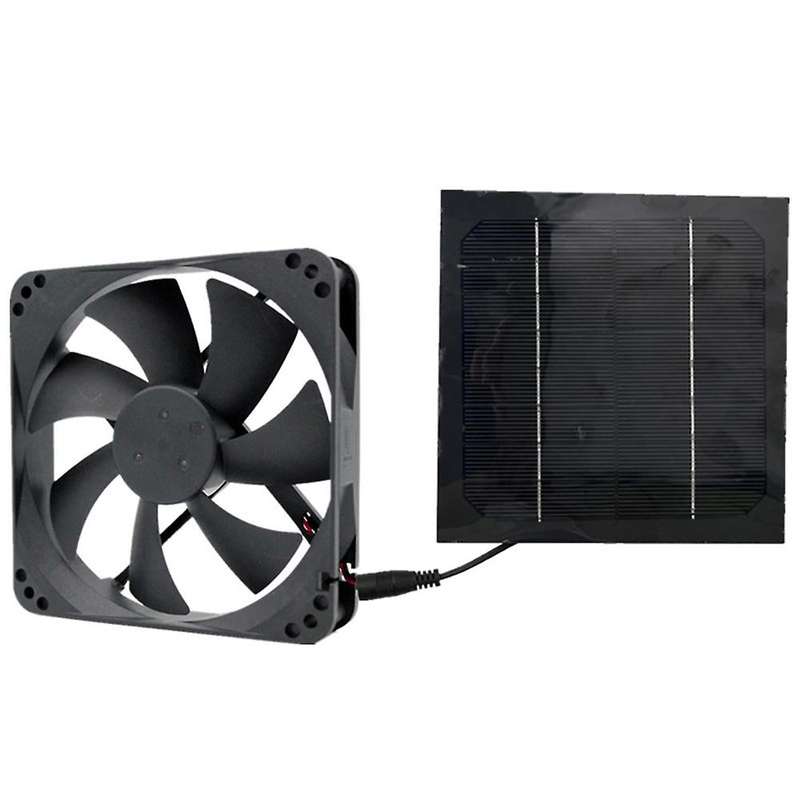 20W 12V Solar Panel Exhaust Fan Extractor Mini Ventilator Solar Panel Powered Fan for Dog Chicken H
