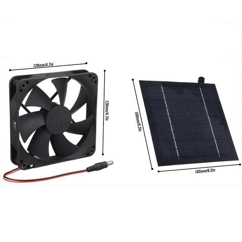 20W 12V Solar Panel Exhaust Fan Extractor Mini Ventilator Solar Panel Powered Fan for Dog Chicken H