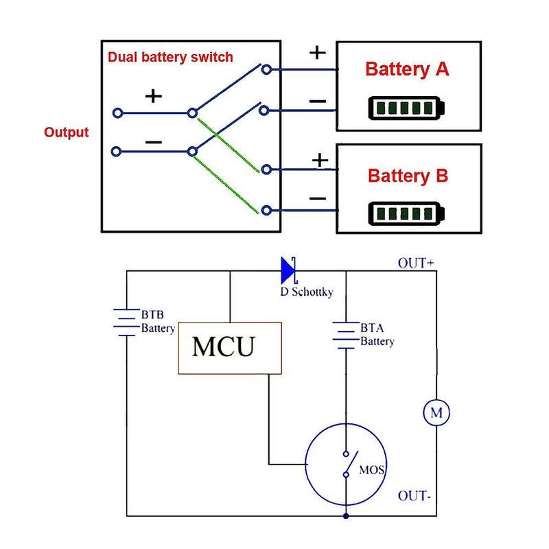 20v-72v 40a Dual Battery Connector Compatible Increase The Capacity