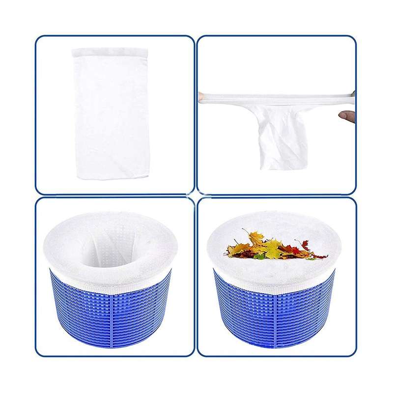 20pcs/set Filter Storage Pool Skimmer Nylon Pool Filter Basket Skimmer White Bag Pool Cleaning Acces