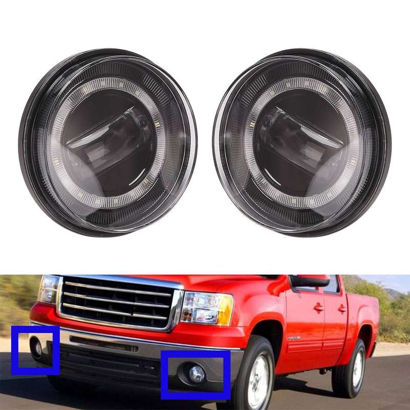 20W Pickup DRL Bumper Driving Fog Lights for 2007-2013