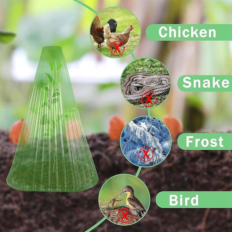 20x Garden Cloches for Plants,reusable Plant Bell Cover,protects Plants From Birds, Frost,snails Etc