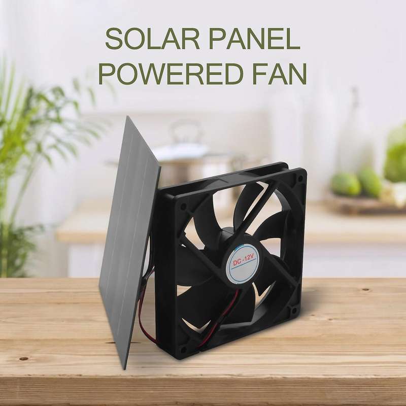 20W Solar Exhaust Fan Air Extractor 6 Inch Compatible Dog Chicken House RV