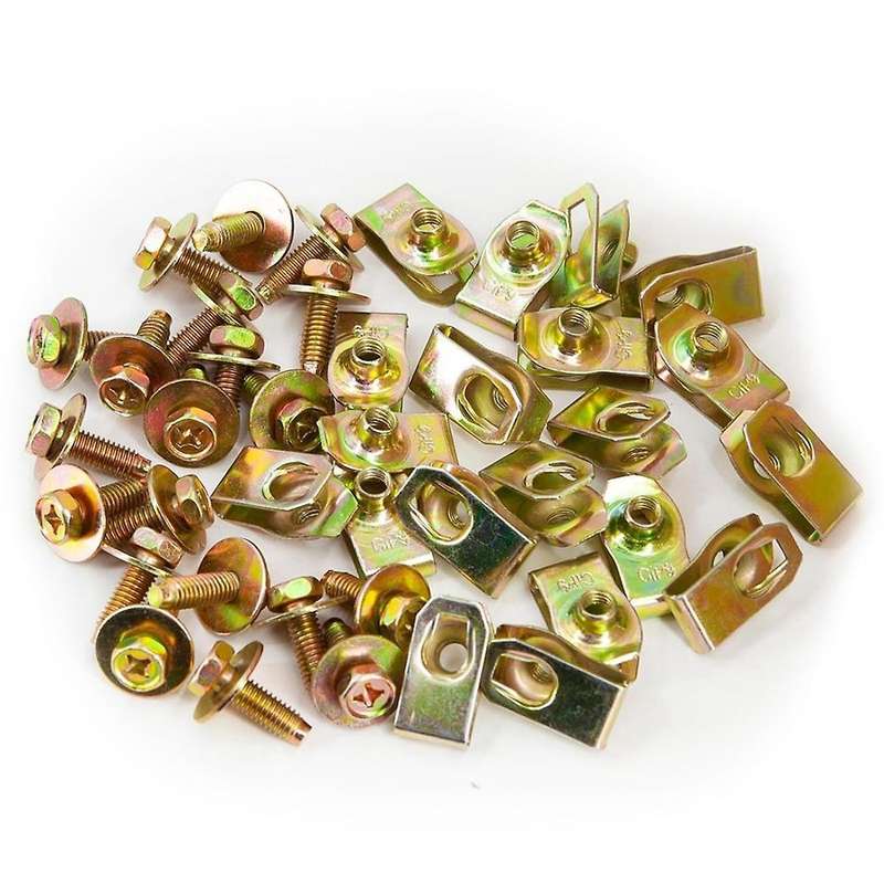 20x Body Bolts U-nuts Clips Engine Under Cover Undertray Splash Shield Guard Bumper Fenders Liner Pu