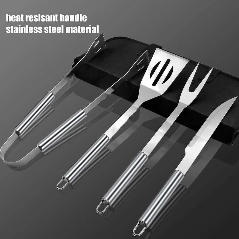 21 Pcs BBQ Grilling Tools Set,Stainless Steel Barbecue Grill Accessories Kits with Spatula,Fork,Ton