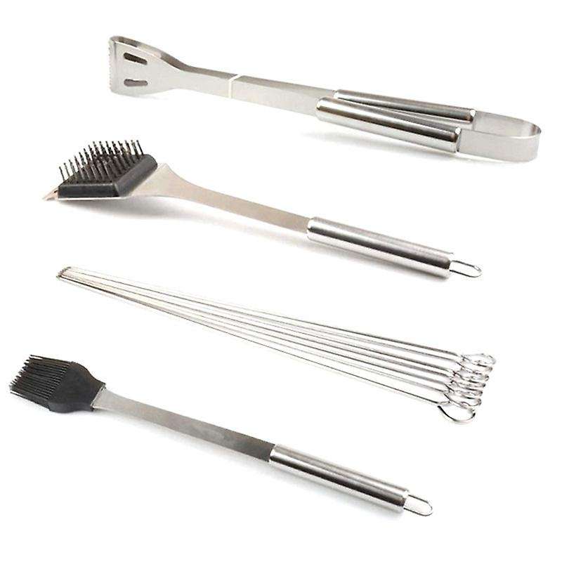 21 Pcs Outdoor BBQ Tools Set Stainless Steel Grill Barbecue Utensil Set Case for Camping -Cooking Ac