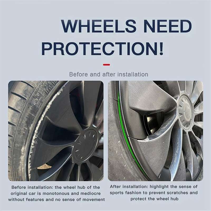 21 Inch Car Hub Cap Rim Patch for Model Y 2021-2023 Induction Uberturbine Wheel Cover Protectors Wh