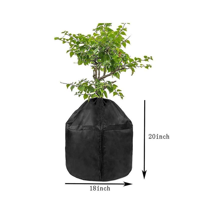 20X18 Inch Winter Outdoor Antifreeze Plant Protection Cover with Drawstring Flowerpot Plant Antifree