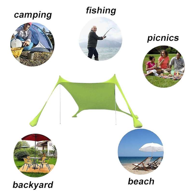 210210Cm Outdoor Beach Canopy Shade Tent Camping Cool Sunscreen Uv Canopy Portable Camping Fishing T