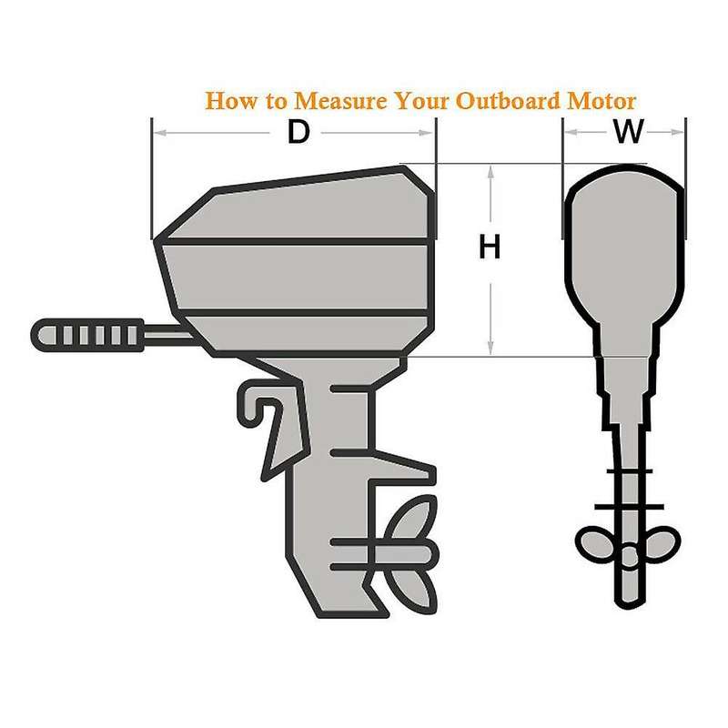 210d 15-30hp Yacht Half Outboard Motor Engine Boat Cover Anti Uv Cover Engine Protection Cover