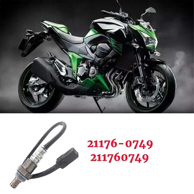 21176-0749 Motorcycle Oxygen Sensor Probe Exhaust Sensor for 2013-2016 ER-6N Z800 ZR800ADS 21176074