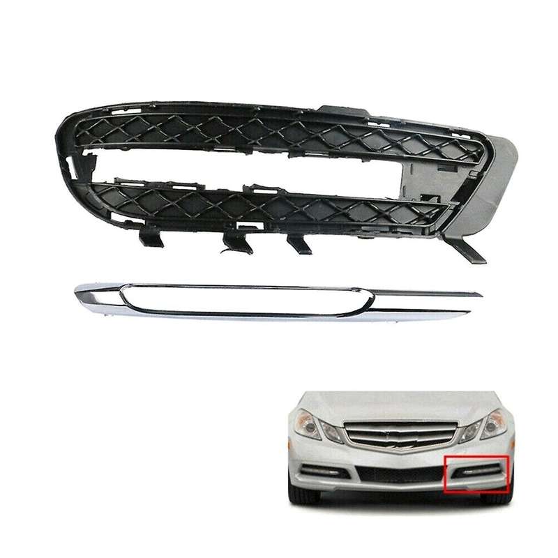 2128851723 2128851823 2128851774 2128851874 Fog Lamp Grille Cover + Decorative Strip Car for - E-cla