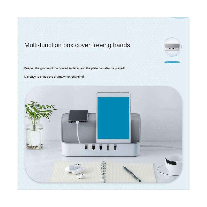 Convenient Power Strip Storage Box for Power Bank Usb Charger Box