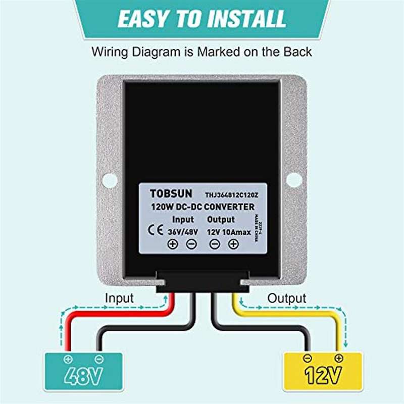 Converter Golf Cart , 10a 120w Dc to Dc12 Volt Voltage Regulator Car Audio Universal Power Stabilize