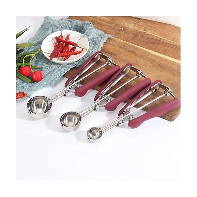 Cookie Scoop for Baking 3, Ice Cream Scoop Stainless Steel, Cookie Dough Scoop, Cupcake Scoop, Meat