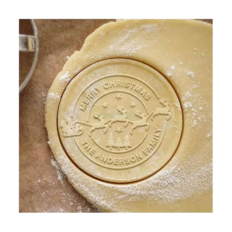 Cookie Stamp with Your Family Name 3d Raised Design for Baking Cookie Stamps Suitable