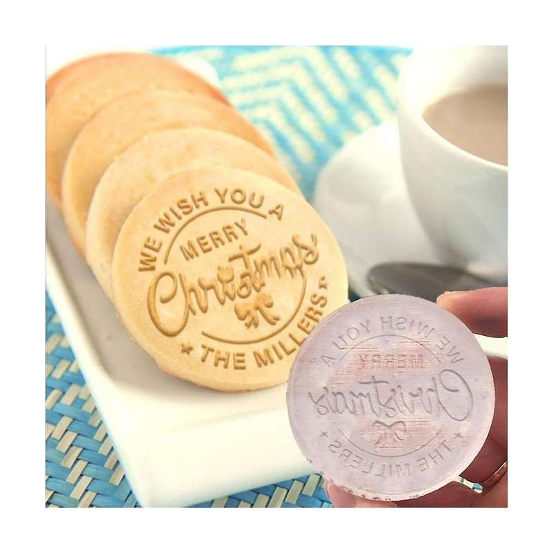 Cookie Stamp with Your Family Name 3d Raised Design for Baking Cookie Stamps Suitable