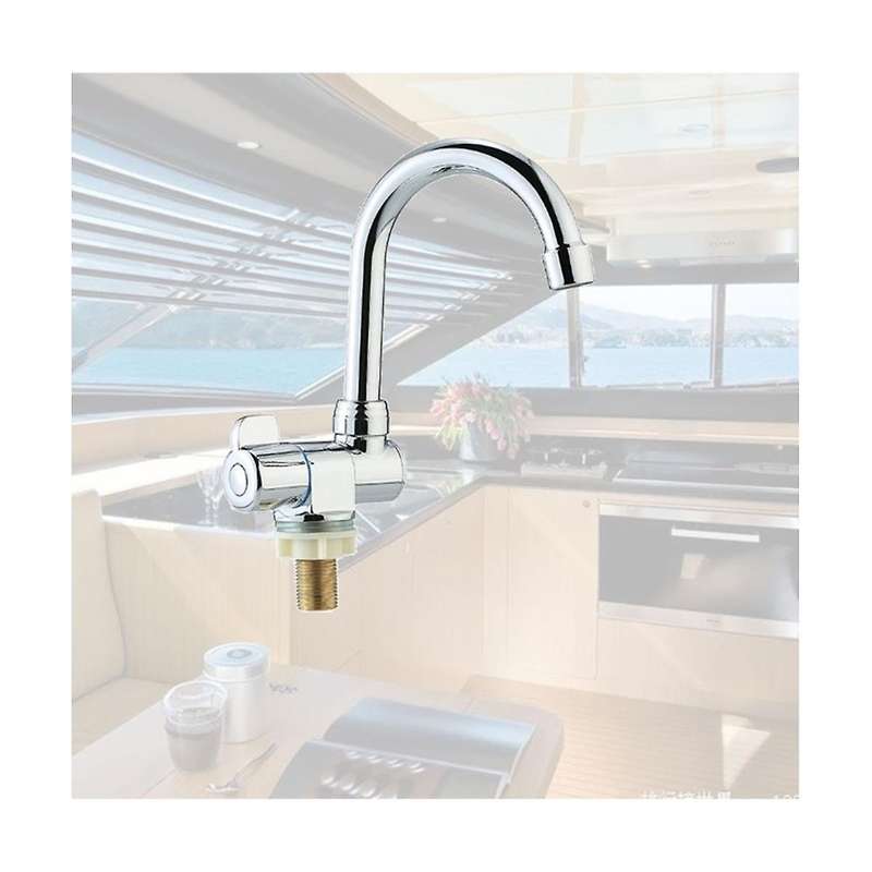Copper Faucet High-end Folding Faucet Water Tap Single Cold Water Faucet for Marine Boat Yacht 1pie