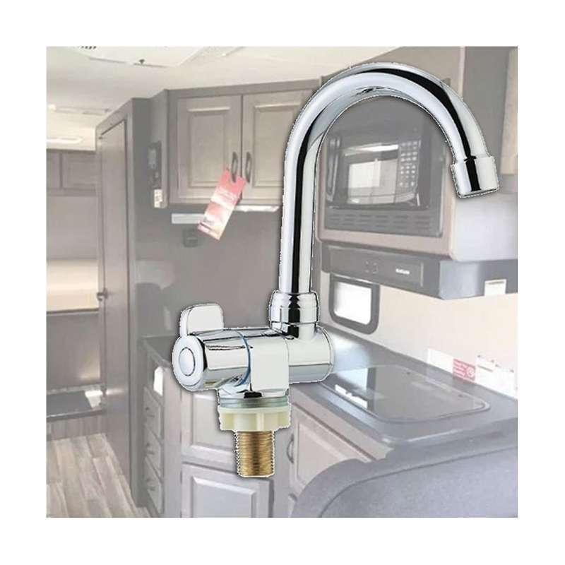 Copper Faucet High-end Folding Faucet Water Tap Single Cold Water Faucet for Marine Boat Yacht 1pie