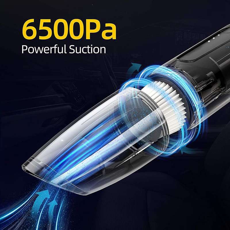 Cordless Car Vacuum Cleaner 6500Pa Rechargeable Portable Handheld Cordless Auto Vacuum Cleaner for C